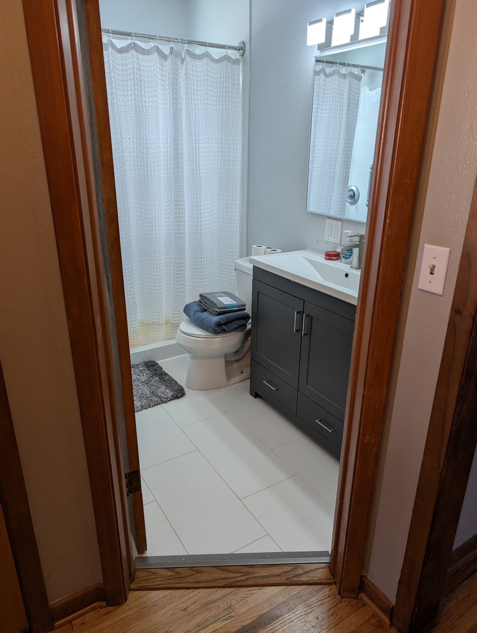 Before and after bathroom work