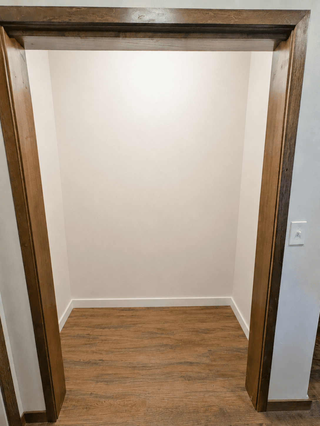 Before and after closet work