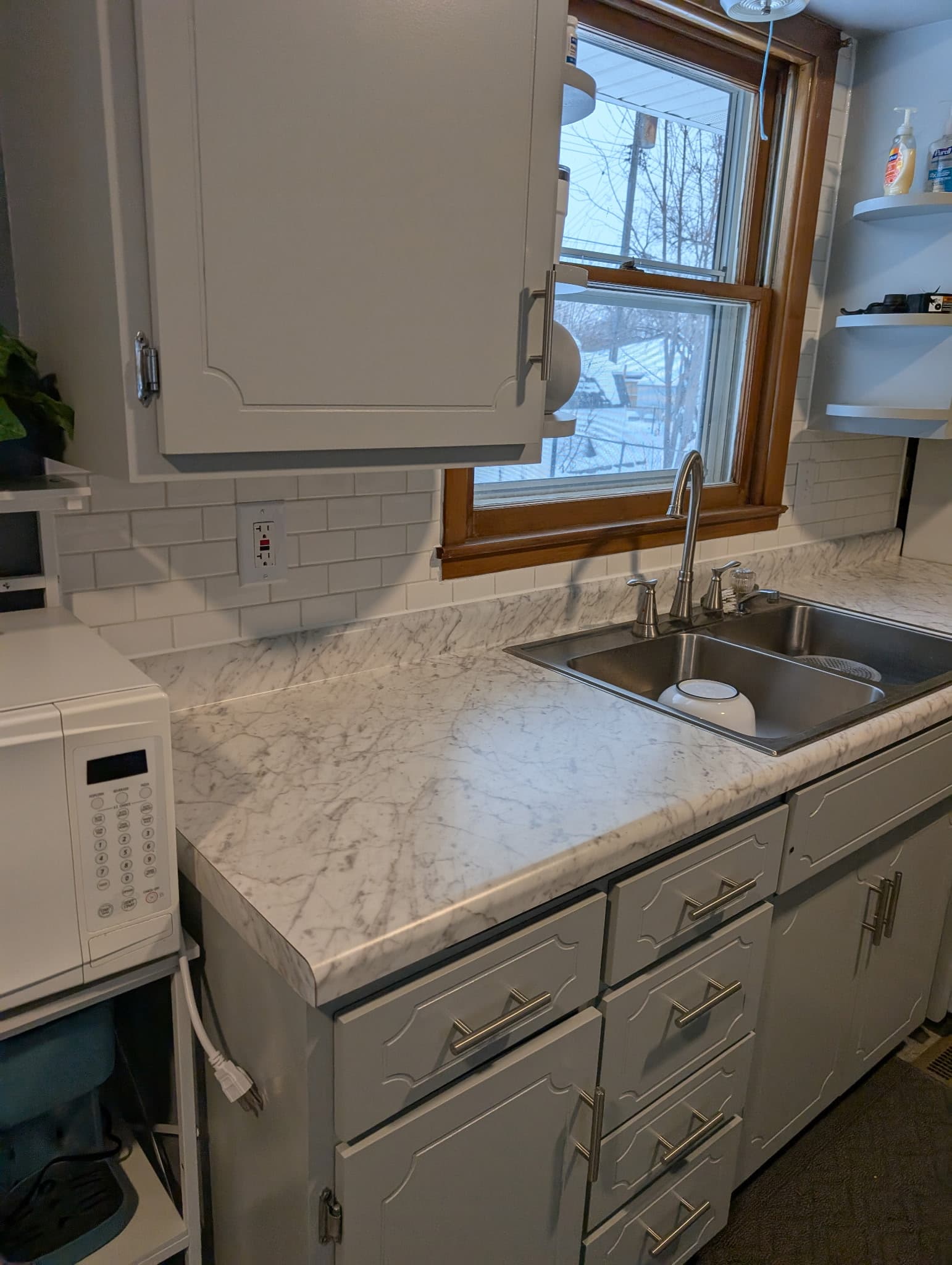 Before and after kitchen work