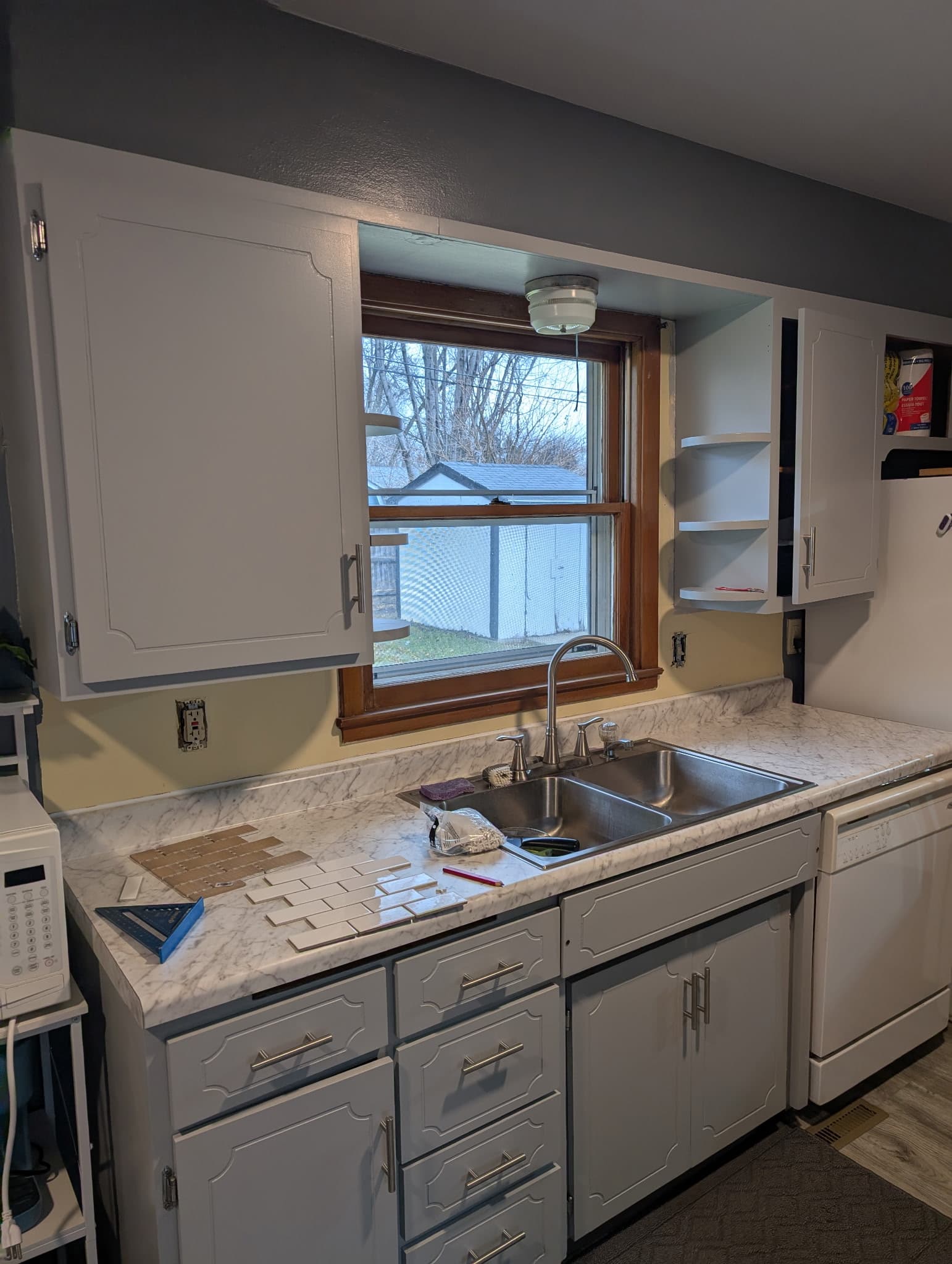 Before and after kitchen work
