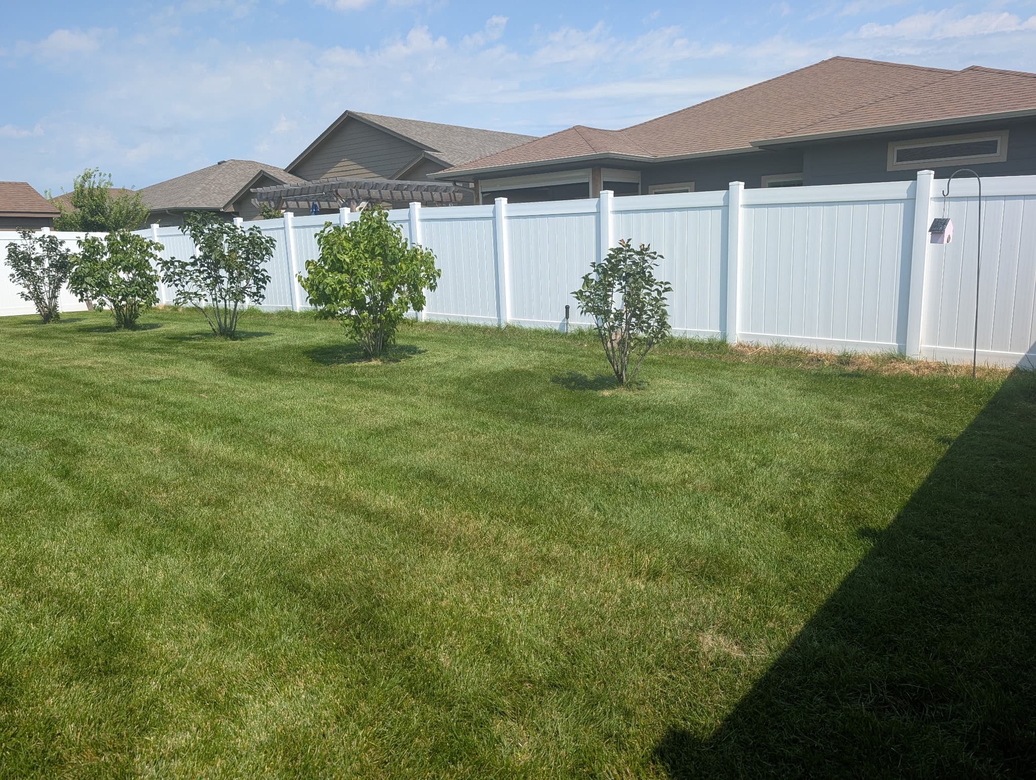 Before and after landscaping work